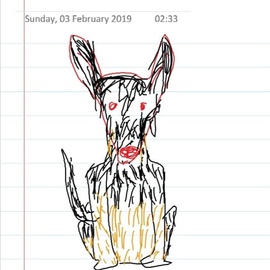 “George.” #drawing #childlike #joy #fingerpainting #conceptualart #conceptualartist #2D #earlymorning #digitalart #phoneart #prettybad