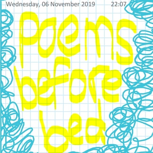 “Poems before bed.”